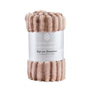 Gc Gaveno Cavailia Ribbed Throw Blankets Large - Warm Cosy Blanket Throws For Sofas, Bed, Chair, Couch, Sette 200X240Cm Mink