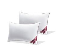 GC GAVENO CAVAILIA Savile Microfiber Pillows 2 Pack (74x48 cm) - Soft Supportive Bed Pillow - Luxury Microfiber Filling, Breathable & Comfortable Sleeping Pillows for Home & Hotel Pillow - White