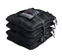 GC GAVENO CAVAILIA Seat Cushions Pack of 4 For Dining Chairs | Garden Indoor/Outdoor Kitchen Chair Cushions With Ties | Washable Sitting Cushion Pads 40x40cm | Black
