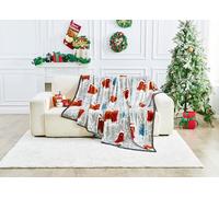 GC GAVENO CAVAILIA Sherpa Fleece Christmas Blanket Highland Cow - Large Fluffy Throw Blanket for Sofa, Travel - Soft Thick Polyester Thermal Blanket (150x230 cm) - Plush Cozy Bed Throw & Xmas Decor