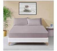GC GAVENO CAVAILIA Single Fitted Sheet 25cm Deep | Grey Polycotton Bed Sheet | Soft & Breathable Easy Care Bedding with Elastic Corners | Single Mattress Bottom Sheet - (90 x 190 cm)