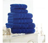 GC GAVENO CAVAILIA Soft Hand Towels For Bathroom Set Of 4, Super Absorbent Towel, 550 GSM Cotton Towel Sets Electric Blue, 50X80