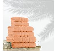 GC GAVENO CAVAILIA Soft Hand Towels For Bathroom Set Of 4, Super Absorbent Towel, 550 GSM Cotton Towel Sets Peach, 50X80