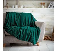 GC GAVENO CAVAILIA Soft Throw, Fluffy Blankets For Sofas OR Settees, Thermal Warm Cosy Throws, Green, 150X200 Cm, 727415