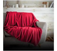 GC GAVENO CAVAILIA Soft Throw, Fluffy Blankets For Sofas OR Settees, Thermal Warm Cosy Throws, Red, 150X200 Cm, 727408