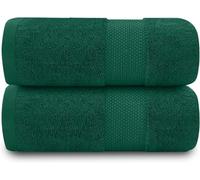 GC GAVENO CAVAILIA Soft Towels Bath Sheet 2 Piece | Egyptian Cotton Towel Set | Highly Absorbent Extra Large Bath Towel - (90x140cm) Green