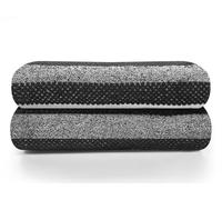 GC GAVENO CAVAILIA Stripe Bath Sheets 2Pk | (90x140 Cm) Extra Large Bath Sheets | Fast Drying & Water Absorbent Bath Sheet | Hotel Quality Cotton Towels Sets For Bathroom, Charcoal