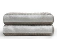 GC GAVENO CAVAILIA Stripe Bath Sheets 2Pk | (90x140 Cm) Extra Large Bath Sheets Set of 2 | Fast Drying & Water Absorbent Bath Sheet | Hotel Quality Cotton Towels Sets For Bathroom, Natural