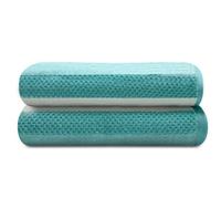 Gc Gaveno Cavailia Stripe Bath Sheets 90X140 Towels Aqua Set Of 2 Fast Drying & Water Absorbent Hotel Quality Cotton Towels Set