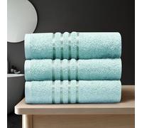 GC GAVENO CAVAILIA Stripe Towels Bath Sheets 3Pack | 90X150 Cm 550 GSM Bath Sheets Extra Large For Bathroom, Spa | Quick Dry & Highly Absorbent, Washable Cotton Sage Green Towels Set XL Bath Sheet