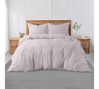 GC GAVENO CAVAILIA Super King Plain Dyed Duvet Cover Set with Pillowcases - Soft Comfortable, Lightweight Polycotton Bedding, Easy-Care - Quilt Comforter Cover - Grey