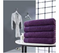 GC GAVENO CAVAILIA Super Soft 4 Pack Bath Sheets, Highly Absorbent Extra Large Towel Set, 500 GSM Egyptian Cotton Bathroom Towels, Purple, 75x135