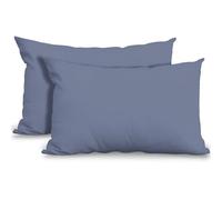 GC GAVENO CAVAILIA Super Soft Pillow Cases 2 Pack - Anti Allergic & Breathable Polycotton Pillow Covers with Envelop Closure - Washable Standard Pillowcases (50x75cm) - Blue
