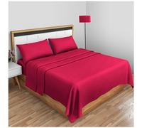 GC GAVENO CAVAILIA Super Soft Plain Dyed Diamond Flat Sheet [ King - Red ]