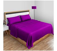 GC GAVENO CAVAILIA Super Soft Plain Dyed Diamond Flat Sheet [ Single - Berry ]