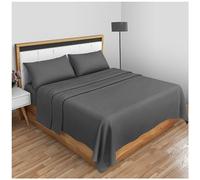 GC GAVENO CAVAILIA Super Soft Plain Dyed Diamond Flat Sheet [ Single - Charcoal ]