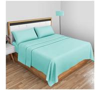GC GAVENO CAVAILIA Super Soft Plain Dyed Diamond Flat Sheet [ Super King - Aqua ]