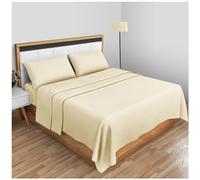 GC GAVENO CAVAILIA Super Soft Plain Dyed Diamond Flat Sheet [ Super King - Cream ]