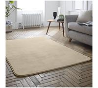 GC GAVENO CAVAILIA Super Soft Velvet Fluffy Rug For Bedroom Large Floor Mat Plain Soft Touch Low Pile Rug Carpets For Bedrooms Dinning Sitting Room Living Room Rugs 120 x 170 cm - Cream