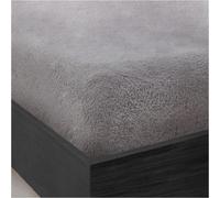 Gc Gaveno Cavailia Teddy Bear Plain Fitted Sheet King Silver Fleece Thermal Warm Super Soft & Warm Fluffy Fitted Bed Sheet