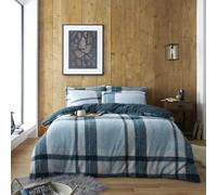 GC GAVENO CAVAILIA Teddy Checked Fluffy Bedding King Size, Super Soft & Warm Striped Quilt Covers Bedset With Matching Pillowcases, Cuddly Sherpa Fleece Checkered Duvet Cover Set, Green
