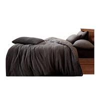 GC GAVENO CAVAILIA Teddy Duvet Set King Charcoal, Super Soft Fluffy Luxury Design, Cosy Warm Bedding, 3 Piece Cuddly Fleece Bedset, Easy Care DuvetCover Bedlinen, 1 Quilt Cover + 2 Pillow Cases