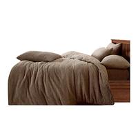 GC GAVENO CAVAILIA Teddy Duvet Set Single Mink, Super Soft Fluffy Luxury Design, Cosy Warm Bedding, 2 Piece Cuddly Fleece Quilt Cover with Matching Pillowcase