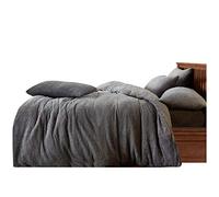 Gaveno Cavailia Teddy Duvet Set Single Silver, Super Soft Fluffy Luxury Design, Cosy Warm Bedding, 2 Piece Cuddly Fleece Bedset, Easy Care DuvetCover Bedlinen, 1 Quilt Cover + 1 Pillow Case,249481