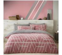 GC GAVENO CAVAILIA Teddy Fleece Duvet Cover Single with Pillowcase - Snuggle Warm Bedding Set - Cosy Bed Linen - Blush Pink