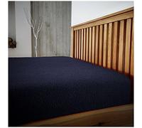 GC GAVENO CAVAILIA Teddy Fleece Fitted Sheet King, Warm Thermal Bedsheet Soft Fluffy Bedding, Navy