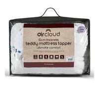 GC GAVENO CAVAILIA Teddy Fleece Mattress Topper Small Double - Extra Thick 10Cm Deep, Breathable Microfiber, Hypoallergenic, Washable, Elasticated Corner Straps, 4ft Mattress Topper (90 X 190 Cm)