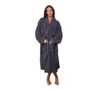 GC GAVENO CAVAILIA Terry Bathrobe Men Women | Shawl Collar Flannel Bath Robes for Men Ladies | Terry Towelling Dressing Gowns Womens Bath Robe Spa Hotel Nightwear, Charcoal