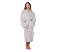 GC GAVENO CAVAILIA Terry Bathrobe Men Women | Shawl Collar Flannel Bath Robes for Men Ladies | Terry Towelling Dressing Gowns Womens Bath Robe Spa Hotel Nightwear, Silver