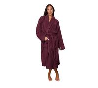 GC GAVENO CAVAILIA Terry Bathrobe Men Women | Shawl Collar Flannel Bath Robes for Men Ladies | Terry Towelling Dressing Gowns Womens Bath Robe Spa Hotel Nightwear, Burgundy