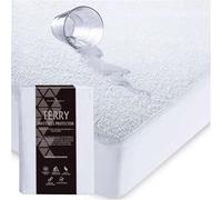 GC GAVENO CAVAILIA Terry Towelling Mattress Protector Single 25cm Deep - Ultra Soft, Breathable, Anti Allergy Mattress Cover Single Bed (190 x 90 x 25 Cm), White