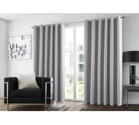 GC GAVENO CAVAILIA Thermal Blackout Curtains 66x72 Inch Drop | Insulated Curtains Eyelet Drapes for Bedroom & Living Room | Ring Top Noise-Reducing, Sun-Blocking 2 Panels Linen Curtains, Grey