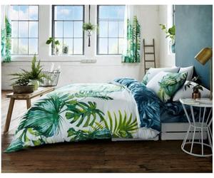 GC GAVENO CAVAILIA Tropical Leaf Bedding and Linen Set, Reversible Duvet Cover King Size, Ultra Soft Comforter Set