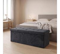 GC GAVENO CAVAILIA Tufted Ottoman Storage Bench Large With Lids, Black
