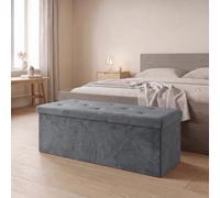 GC GAVENO CAVAILIA Tufted Ottoman Storage Bench Large With Lids, Charcoal