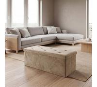 GC GAVENO CAVAILIA Tufted Ottoman Storage Bench Large With Lids, Mink