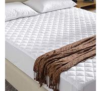 GC GAVENO CAVAILIA Ultra Soft Quilted Extra Deep Mattress Protector, Fully Fitted Non Allergenic Luxury Bed Cover, Breathable Hypoallregenic Easy Care Sheet Wrap, Double, Polycotton, White