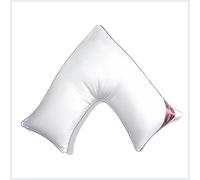GC GAVENO CAVAILIA V Shape Pillow - Soft & Supportive Orthopaedic Pillows with Microfiber Filling - 36cm Deep Comfort Cushion for Back & Neck Support at Home and Hotel Pillow - (75 x 40 cm), White
