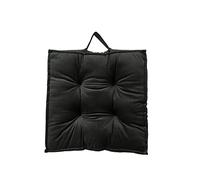 GC GAVENO CAVAILIA Velvet Seat Cushion For Elderly Armchairs | Indoor Outdoor Chair Pads Sofa Cushions 45x45 Cm | Velvet Black Cushion Covers With Ties | Kitchen Garden Dining Chair Cushions