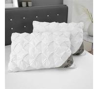GC GAVENO CAVAILIA Waffle Pillow - Microfiber Bed Pillow Filling 100% Polyester - Hotel Quality Neck & Shoulder Support Anti Bacterial Pillow - Standard Size Firm Pillows (48x74 cm) - Washable