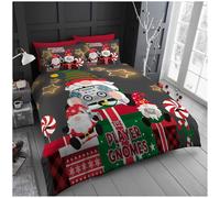 GC GAVENO CAVAILIA Xmas Duvet Cover - Festive Christmas Double Bedding Set with Pillowcases - Soft Hypoallergenic Polyester Gnomes Quilt Cover Bed Set (200x200 cm) - Easy Care Winter Bed Linen