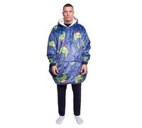 GC GAVENO CAVAILIA Xmas Gamer Navy Fleece Hoodie Blanket, Stitch Fluffy Christmas Hoodie Blanket Women, Oversized Hoodie Blanket Snuddie Adults