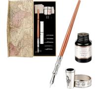 GC QUILL Calligraphy Set with Nib & 5 Nibs - Pen Holder, Ink Bottle Black, Nib for Writing - Calligraphy Pen Set for Beginners & Professionals GC-LL802