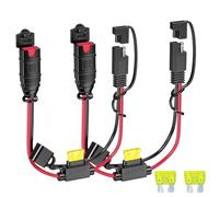 GC009 X-Connect SAE Adapter fit for NOCO Battery Charger Accessories ，14AWG Pure Copper Wire and 20A Fuse, Waterproof Plug, to Quick Connections Already on Motorcycles, Cars, ATVs and UTVs（2Pack）