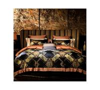 gC7aHx8 Duvet Cover Sets European Luxury Embroidery Black Gold Brocade Jacquard Egyptian Cotton Duvet Cover Set Queen/King 4 Piece Soft(Queen Size 200 * 230cm 4pcs)