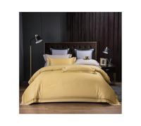 gC7aHx8 Duvet Cover Sets Luxury Embroidered Duvet Cover Set 4 Piece Nordic Solid Color Soft Skin-friendly Cotton Bedding Soft(Yellow,King size 4pcs)